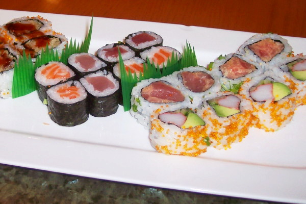 photo of sushi plate from Genki Ya, Brookline, MA