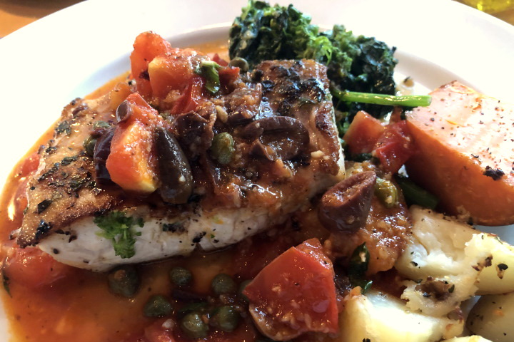 photo of pan-roasted mahi-mahi from Out of the Blue, Somerville, MA