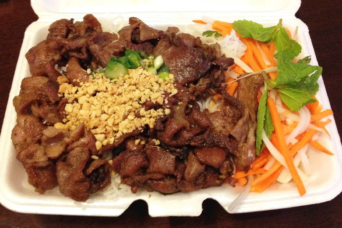photo of grilled lemongrass pork with vermicelli from Pho Viet's, Allston, MA