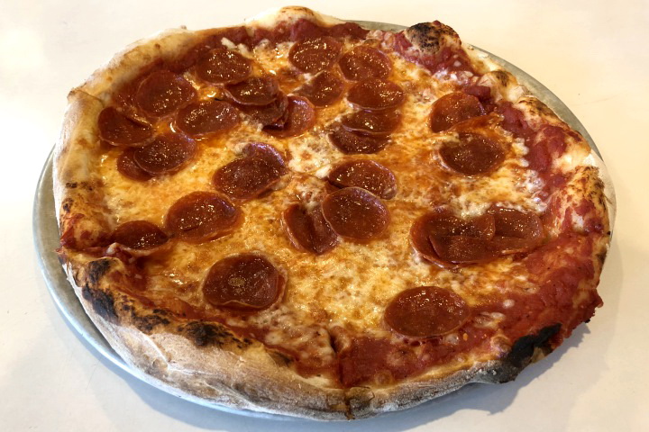 photo of pepperoni pizza from T. Anthony's Pizzeria, Boston, MA