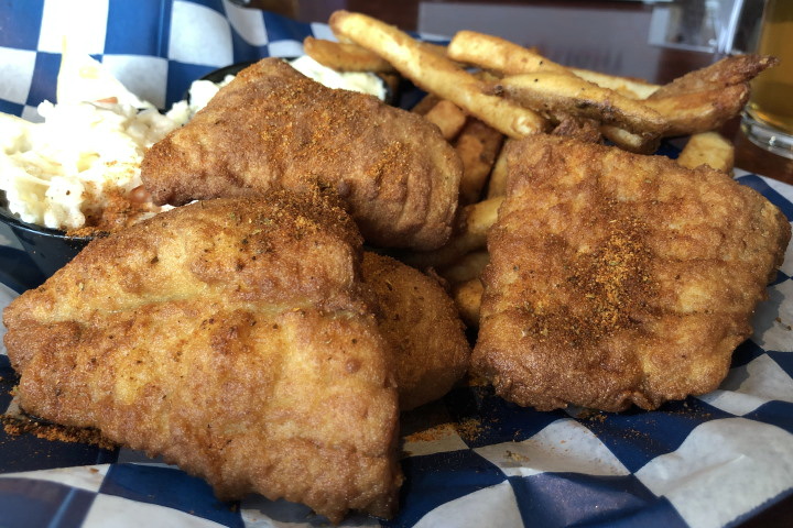 photo of Cajun fish and chips from The Mooring Bar and Grill, Weymouth, MA