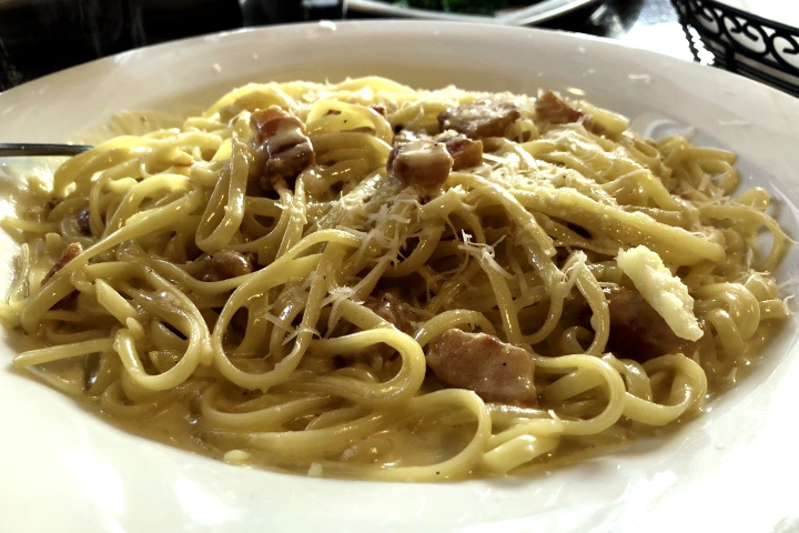 photo of linguine carbonara from Al Dente, Boston, MA