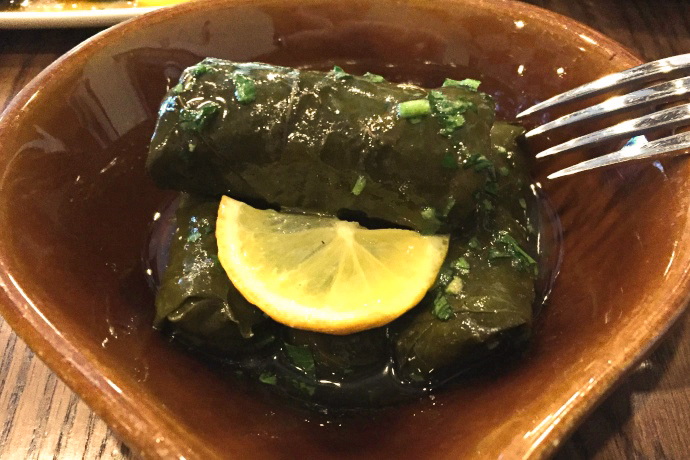 photo of stuffed grape leaves from Aladdin's Grill, Revere, MA