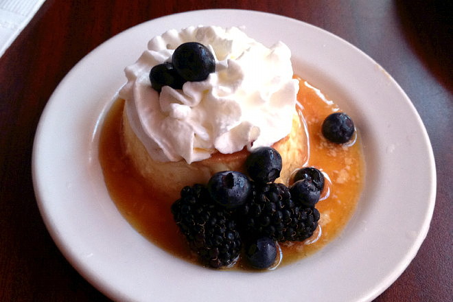 photo of flan from Angela's Cafe, East Boston, MA
