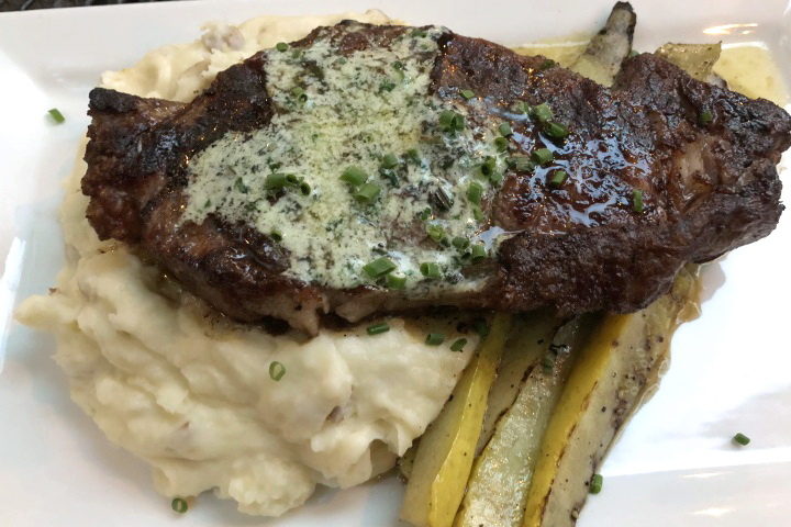 photo of wood-grilled steak from the Ashmont Grill, Dorchester, MA