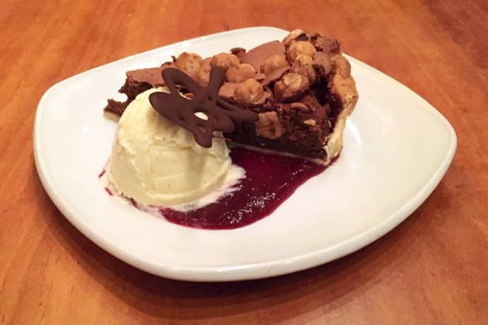 photo of a chocolate-hazelnut tart from the Ashmont Grill, Dorchester, MA