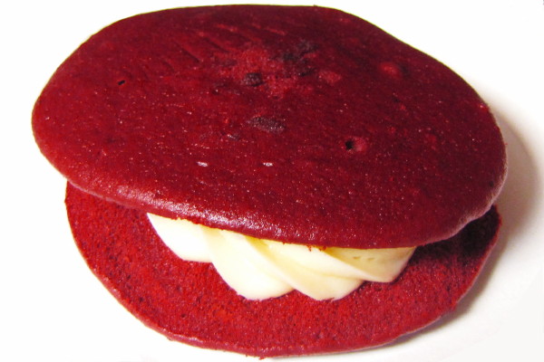 photo of red velvet whoopie pie from Bova's Bakery, Boston, MA