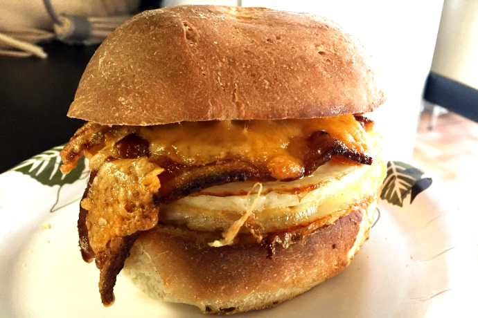 photo of breakfast sandwich from Breadbasket Bakery and Cafe, Hull, MA