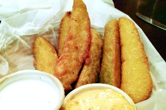 photo of fried pickles from Cambridge Common, Cambridge, MA