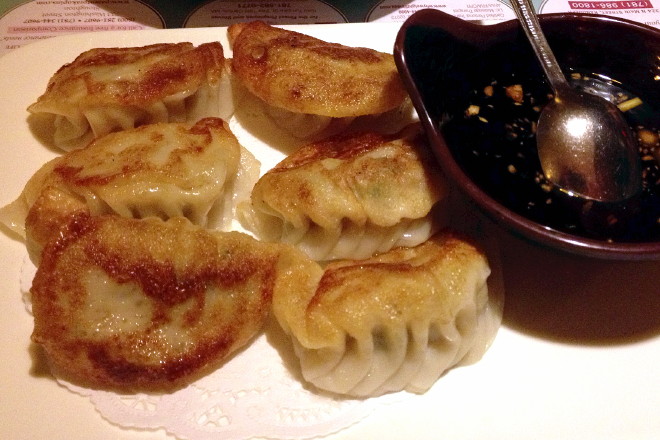photo of pan-fried pork dumplings from Cheng Du, Stoughton, MA
