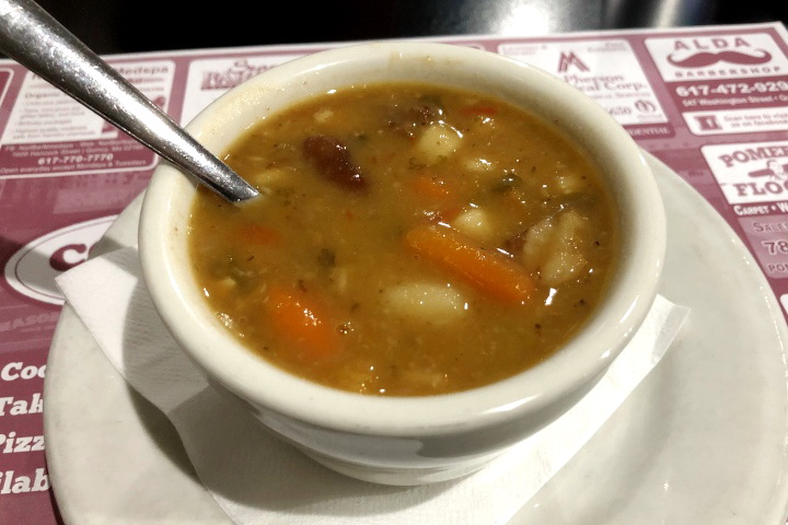 photo of bacon minestrone soup from Coop's Bar and Grille, Quincy, MA