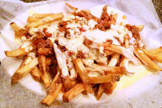 photo of chili cheese fries from Costello's Tavern, Jamaica Plain, MA