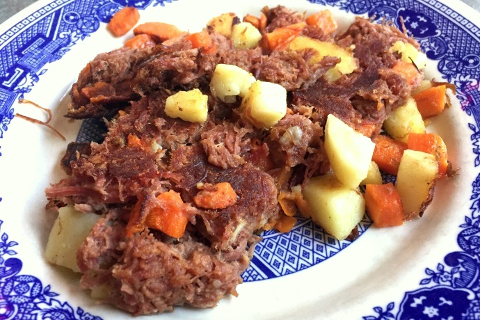 photo of corned beef hash from Deluxe Town Diner, Watertown, MA