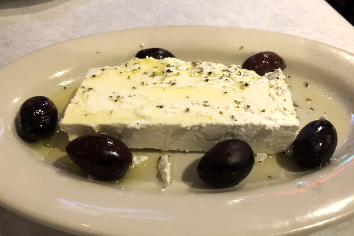 photo of feta and olives from Desfina, Cambridge, MA