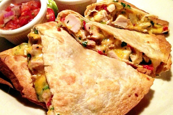photo of chicken quesadillas from the Dogwood Cafe, Jamaica Plain, MA