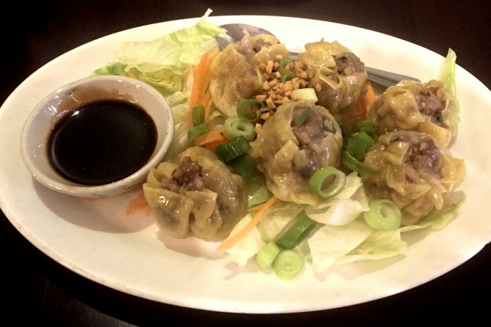 photo of pork dumplings (shumai) from Dok Bua, Brookline, MA