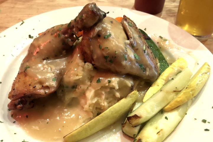 photo of half roasted chicken from The Druid, Cambridge, MA