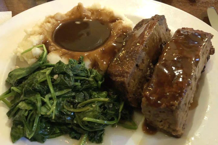 photo of meatloaf from Dunn-Gaherin's Food and Spirits, Newton Upper Falls, MA