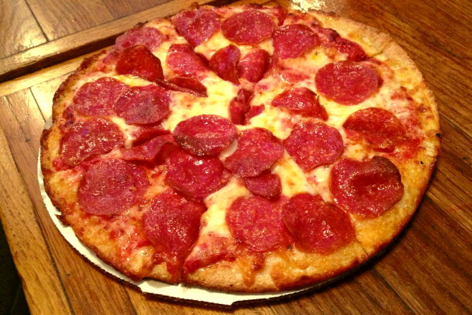 photo of bar pizza from the Eagle Brook Saloon, Norfolk, MA