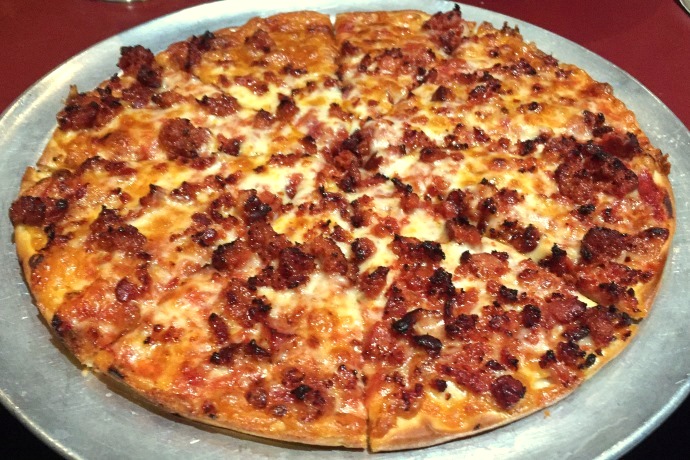 photo of linguica pizza from Emma's Pub and Pizza, Bridgewater, MA