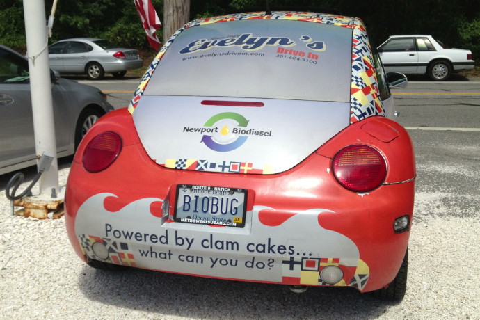 photo of car at Evelyn's Drive-In, Tiverton, RI