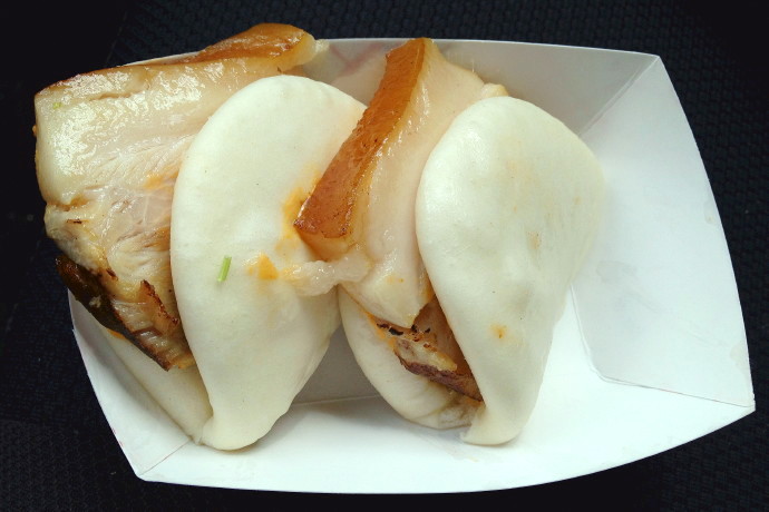 photo of braised pork belly with steamed buns from Fugu Truck, Boston, MA