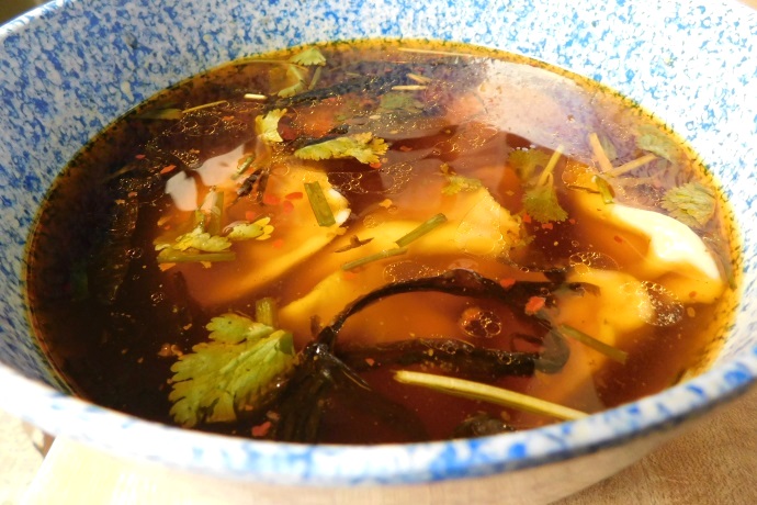 photo of hot and sour dumpling soup from Gene's Chinese Flatbread Cafe, Woburn, MA