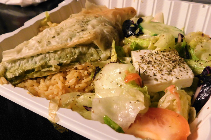photo of spanakopita (spinach pie) from Greek Corner, Cambridge, MA