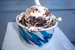 photo of moose tracks ice cream from Heritage Farm, Lowell, MA