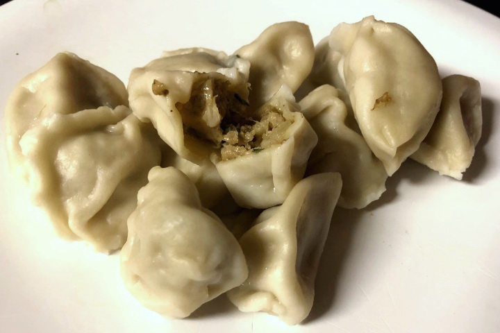 photo of pork and leek dumplings from Home Taste, Watertown, MA