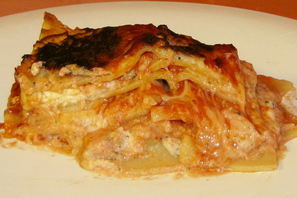 photo of homemade lasagna