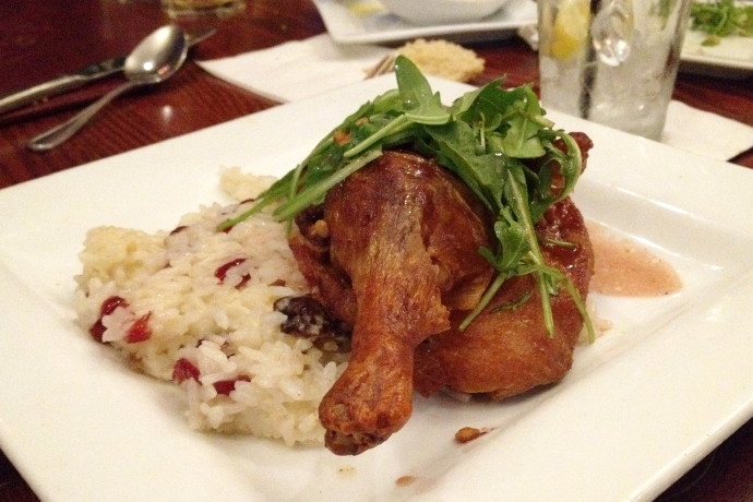 photo of roasted half duck confit from the Inn at Bay Pointe, Quincy, MA
