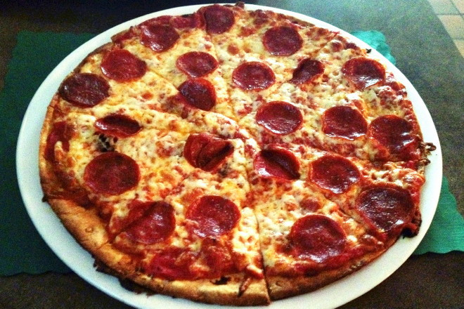 photo of pepperoni pizza from Kelleher's Bar and Grille, Roslindale, MA