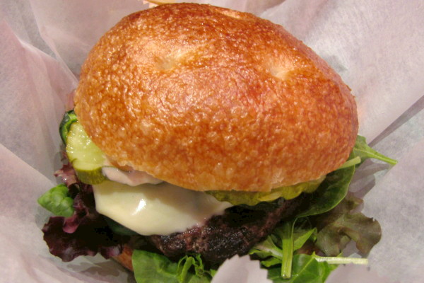 photo of poblano burger from Madrona Tree, Arlington, MA