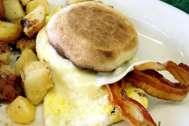 photo of a breakfast sandwich from McKay's Breakfast and Lunch, Quincy, MA