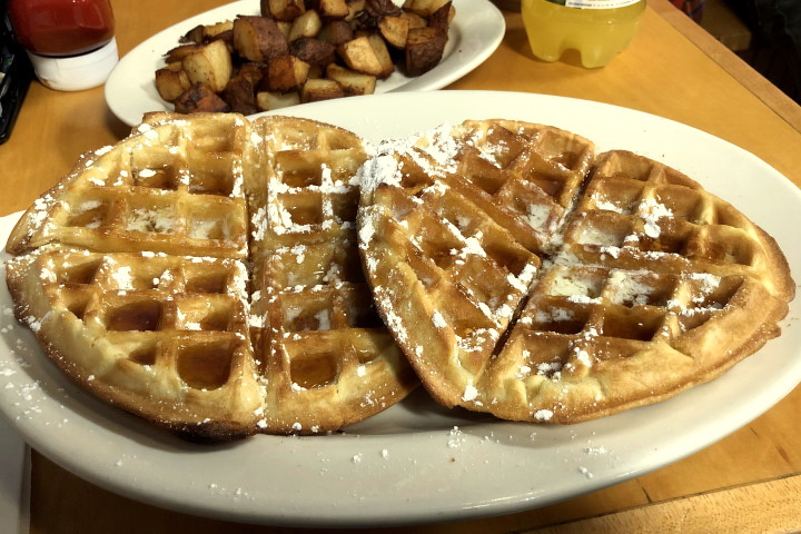 photo of waffles from McKenna's Cafe, Dorchester, MA