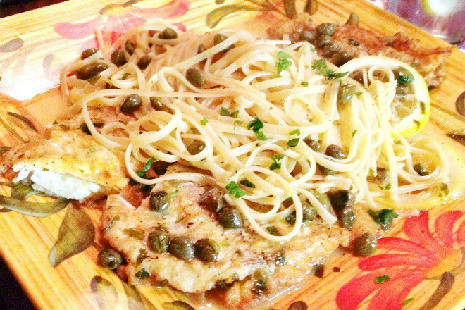 photo of haddock piccata from Nappi Meats and Groceries, Medford, MA