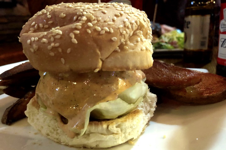 photo of blackjack burger from O'Sullivan's, Somerville, MA