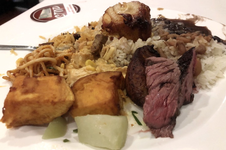photo of buffet plate from Oliveira's Steak House, Somerville, MA (from hiddenboston.com)