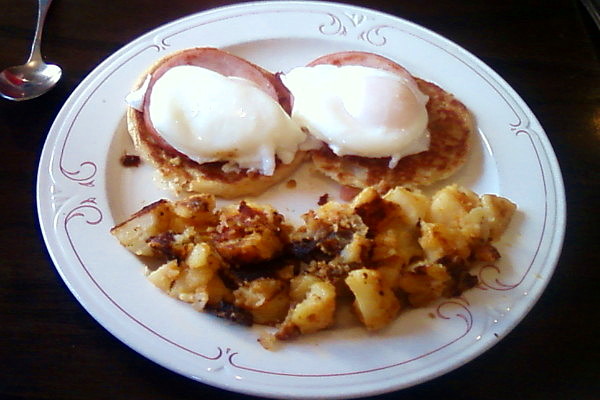 photo of eggs benedict from Olympian Diner and Restaurant, Braintree, MA