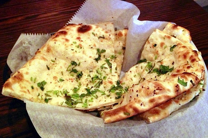 photo of garlic naan from Punjab Cafe, Quincy, MA