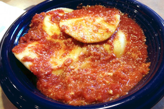 photo of ravioli from the Salem Wood Cafe, Malden, MA
