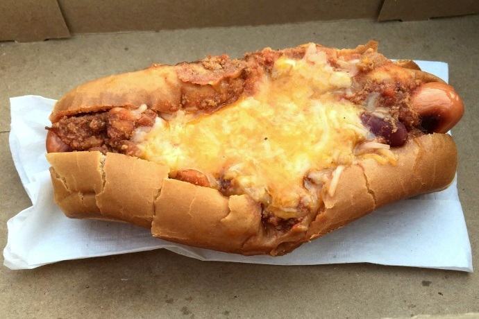 photo of chili cheese dog from Sullivan's, South Boston, MA