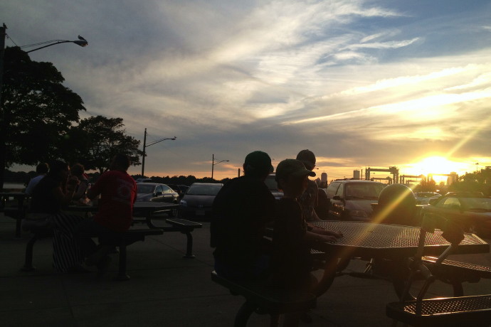 photo of the scene out front at Sullivan's, South Boston, MA