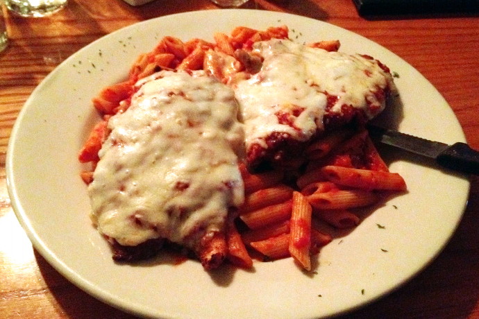 photo of chicken parmigiana from the Swanton Street Diner, Winchester, MA
