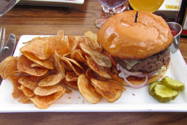 photo of cheeseburger from The Ledge, Dorchester, MA