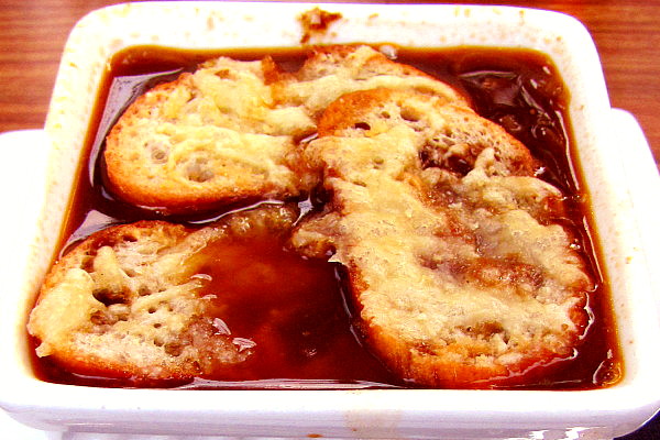 photo of French onion soup from The Ledge, Dorchester, MA