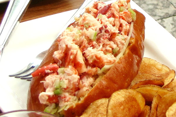 photo of lobster roll from The Ledge, Dorchester, MA