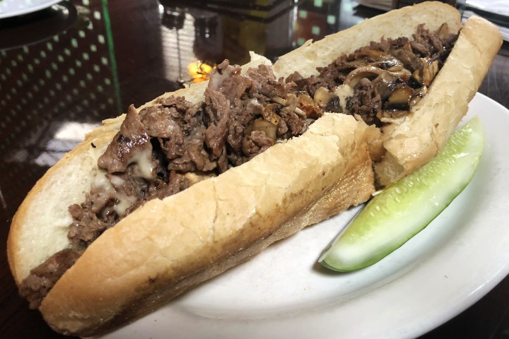 photo of a steak and cheese sub from The Restaurant, Woburn, MA