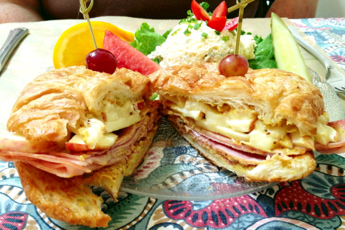photo of ham, apple, and brie sandwich from Thompson House Eatery, Jackson, NH
